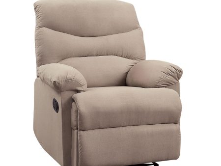 Arcadia Beige Woven Fabric Recliner (Motion) Sale