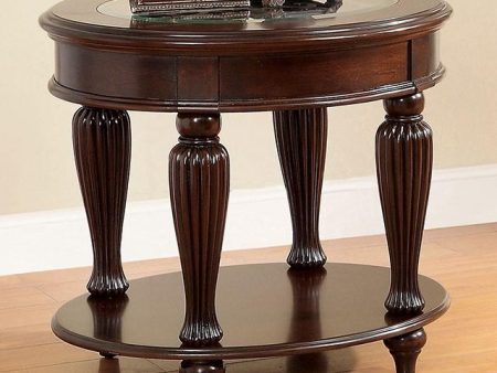 Centinel Dark Cherry End Table Online Sale