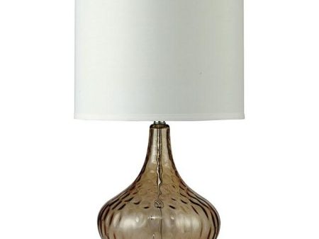 Donna Amber 15 H Glass Amber Table Lamp For Sale