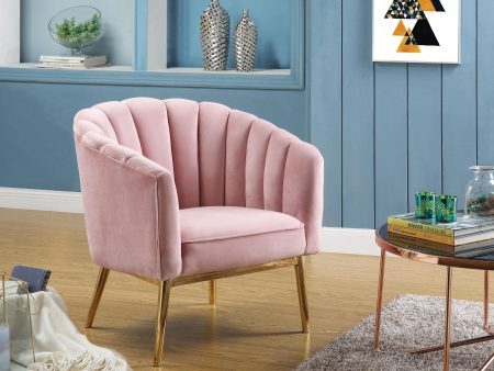 Colla Blush Pink Velvet & Gold Accent Chair Online Hot Sale