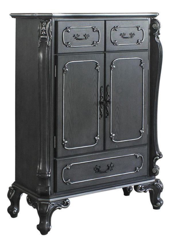 Acme Furniture House Delphine 3-Drawer Chest in Charcoal 28836 on Sale