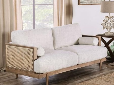 ALESUND Loveseat, Beige Light Oak For Cheap