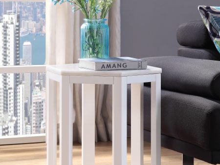 Reon Marble & White End Table (2Pc Pk) Hot on Sale