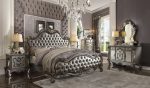 Versailles II Silver PU & Antique Platinum Eastern King Bed Online