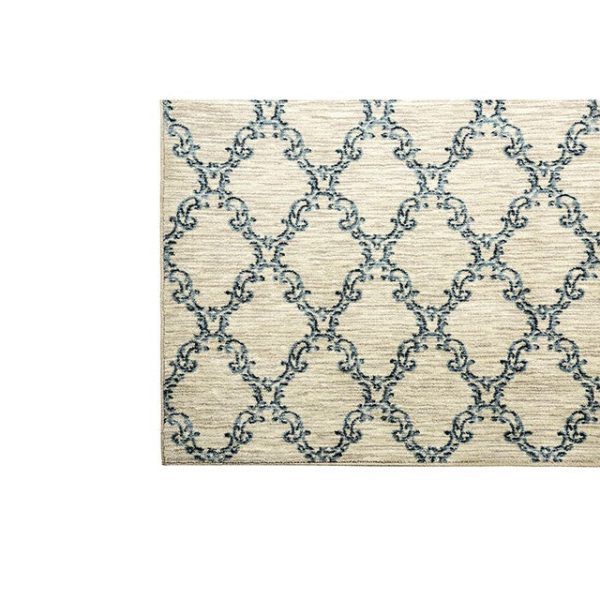 Acanthus Light Gray Blue 5  X 8  Area Rug Discount