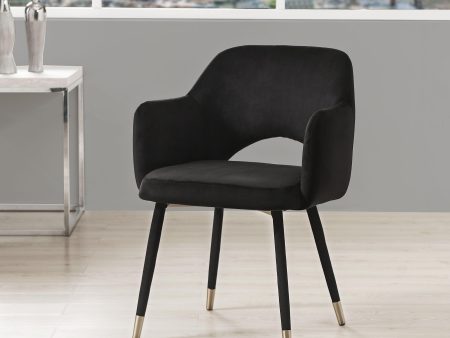 Applewood Black Velvet & Gold Accent Chair Discount