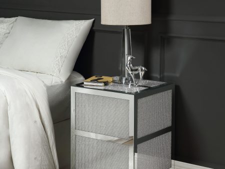 Lavina Mirrored & Faux Diamonds End Table Supply