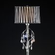 Arya Black Chrome Floor Lamp, Hanging Crystal on Sale