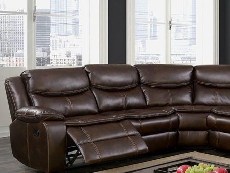 Pollux Brown Sectional For Cheap