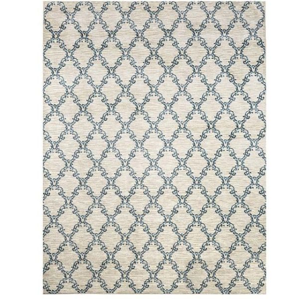 Acanthus Light Gray Blue 8  X 10  Area Rug Online Hot Sale