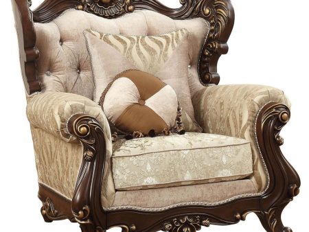 Acme Furniture Shalisa Chair with 2 Pillows in Walnut 51052 Sale