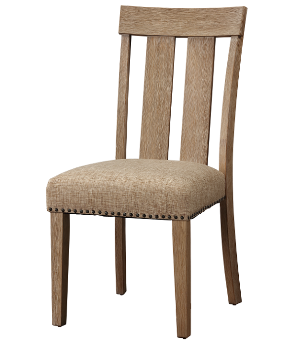 Nathaniel Fabric & Maple Side Chair , Slatted Back Discount