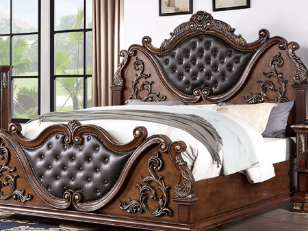 ESPARANZA Queen Bed, Brown Cherry Online