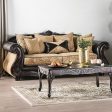 Aislynn Gold Espresso Sofa Sale