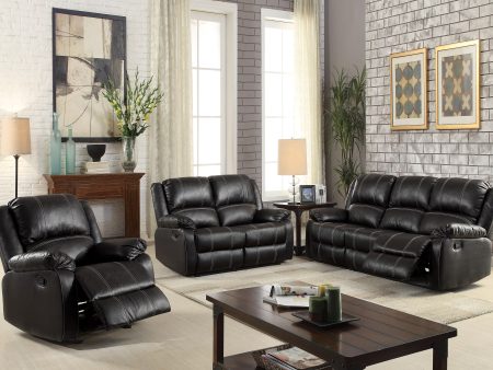 Zuriel Black PU Sofa (Motion) Sale