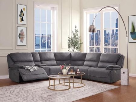 Acme Neelix Power Motion Sectional Sofa in Seal Gray 55120 For Sale