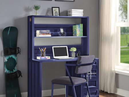 Cargo Blue Desk & Hutch For Sale