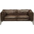 Acme Furniture Porchester Loveseat in Distress Chocolate 52481 Online now