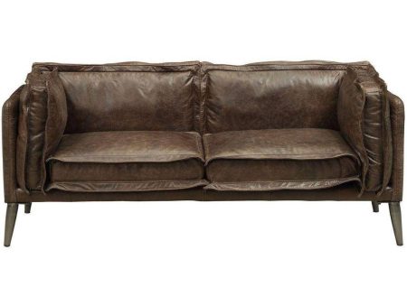 Acme Furniture Porchester Loveseat in Distress Chocolate 52481 Online now