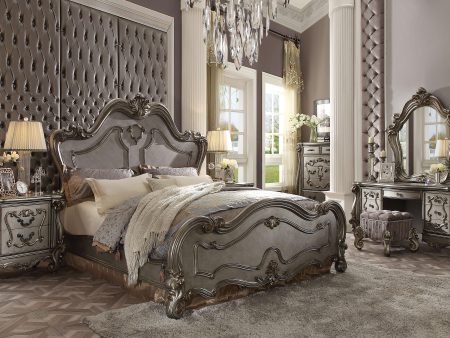 Versailles Antique Platinum Queen Bed Supply