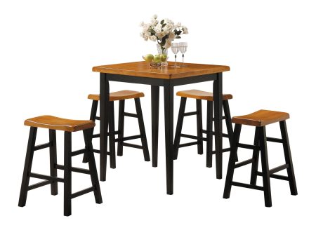 Gaucho Oak & Black Counter Height Set (5Pc Pk) Cheap