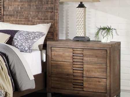 Andria Reclaimed Oak Nightstand Cheap