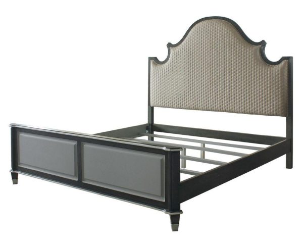 Acme Furniture House Beatrice Queen Upholstered Panel Bed in Light Gray 28810Q For Discount