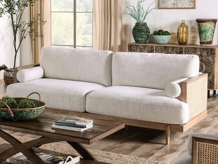 ALESUND Sofa, Beige Light Oak Online Hot Sale