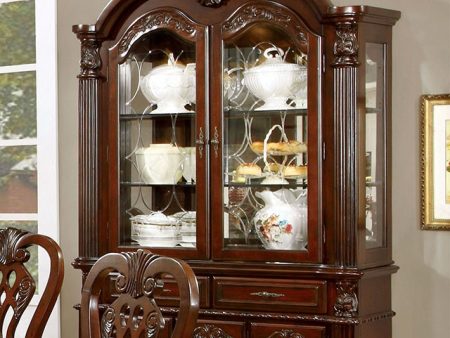 ELANA Brown Cherry Hutch & Buffet, Cherry Online now