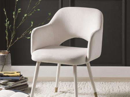 Applewood Cream Velvet & Gold Accent Chair Supply