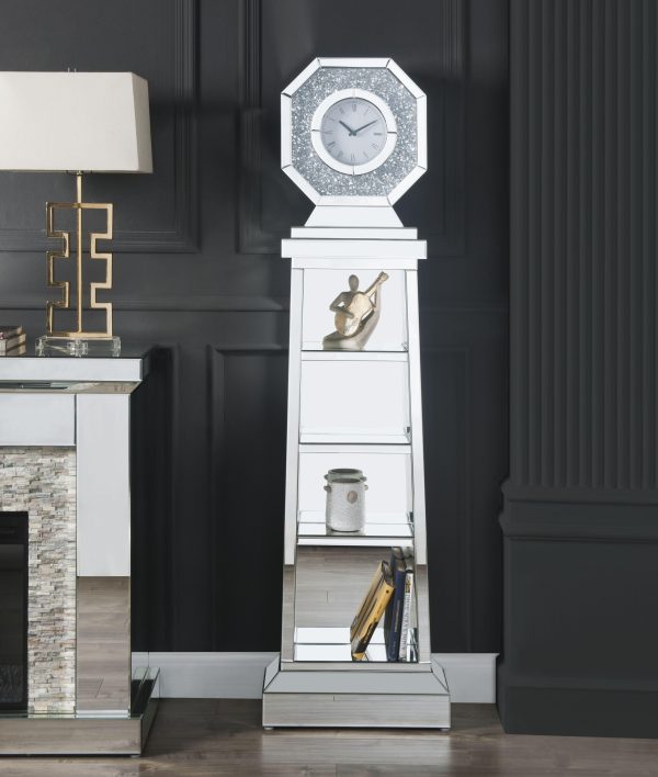 Noralie Mirrored & Faux Diamonds Grandfather Clock Sale