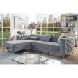 Amie Glam Gray Sectional w Storage For Discount