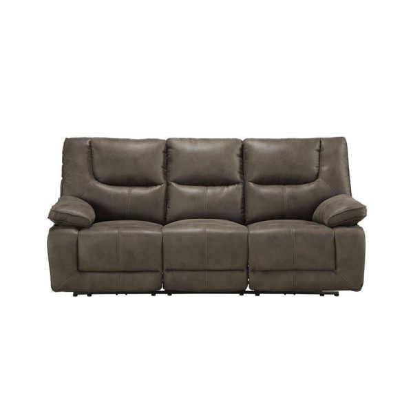 Acme Harumi Power Motion Sofa in Gray Leather-Aire 54895 For Cheap