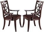 Acme Keenan Dining Arm Chairs (Set of 2) in Dark Walnut 60258 Fashion