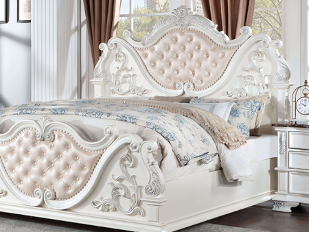 ESPARANZA Queen Bed, Pearl White Supply