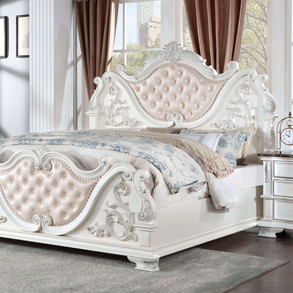 ESPARANZA Queen Bed, Pearl White Supply