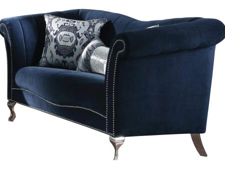 Acme Furniture Jaborosa Loveseat with 2 Pillows in Blue 50345 Hot on Sale