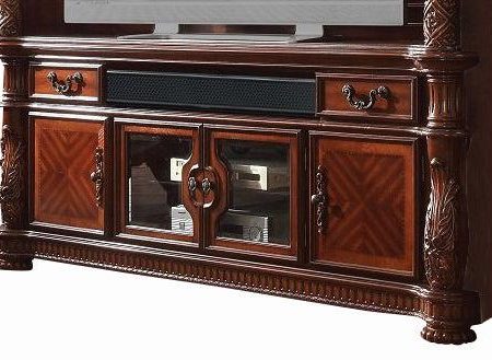 Acme Vendome TV Console in Cherry 91318 For Discount