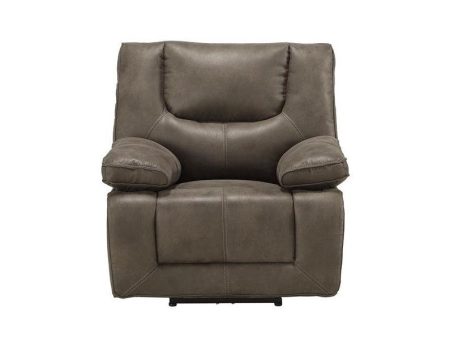 Acme Harumi Power Motion Recliner in Gray Leather-Aire 54897 Online