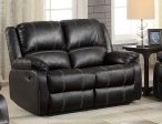 Acme Furniture Zuriel Motion Loveseat in Black 52286 Fashion