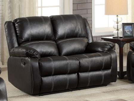 Acme Furniture Zuriel Motion Loveseat in Black 52286 Fashion