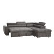 Acme Thelma Sectional Sofa w  Sleeper & Ottoman in Gray 50275 Online Sale