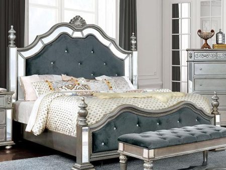 Azha Silver Gray Queen Bed Hot on Sale