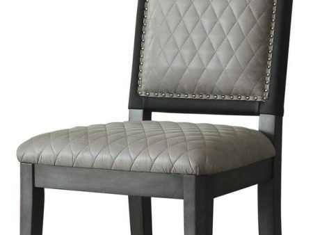 Acme Furniture House Beatrice Side Chair in Charcoal (Set of 2) 68812 on Sale