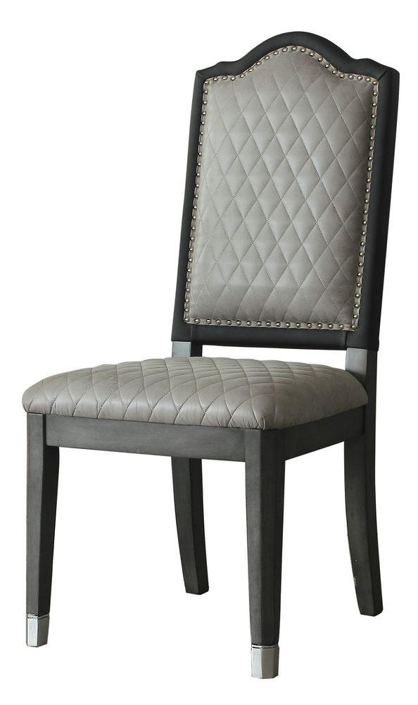 Acme Furniture House Beatrice Side Chair in Charcoal (Set of 2) 68812 on Sale