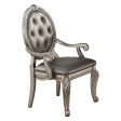 Northville PU & Antique Silver Arm Chair Online Hot Sale