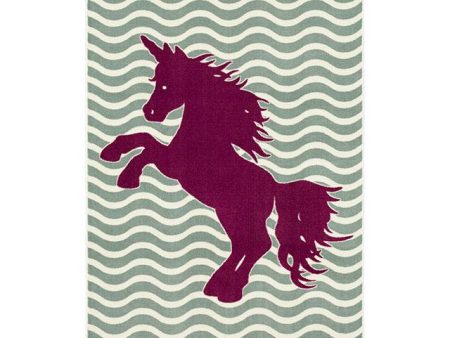 BARON 5  X 8 , Area Rug, Horse, Sage Green Fuchsia Sale