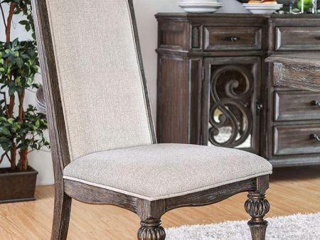 ARCADIA Rustic Natural Tone  Ivory Side Chair (2 CTN) Hot on Sale