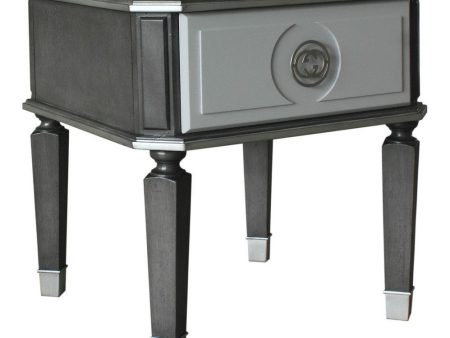 Acme Furniture House Beatrice End Table in Charcoal 88817 Hot on Sale