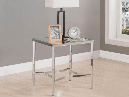 Petunia Chrome & Mirror End Table For Cheap